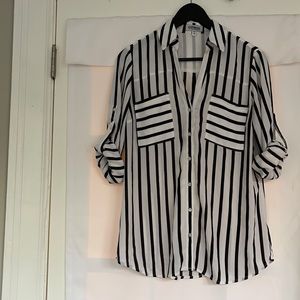 Express B/W striped regular fit portifino